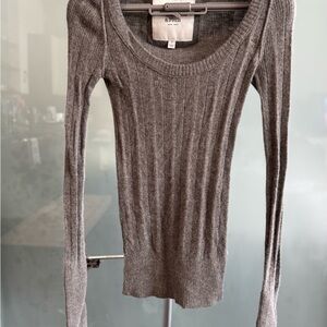 Abercrombie & Fitch Gray Ribbed Sweater
